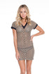 Luli Fama Desert Babe VNECK BODYCON DRESS